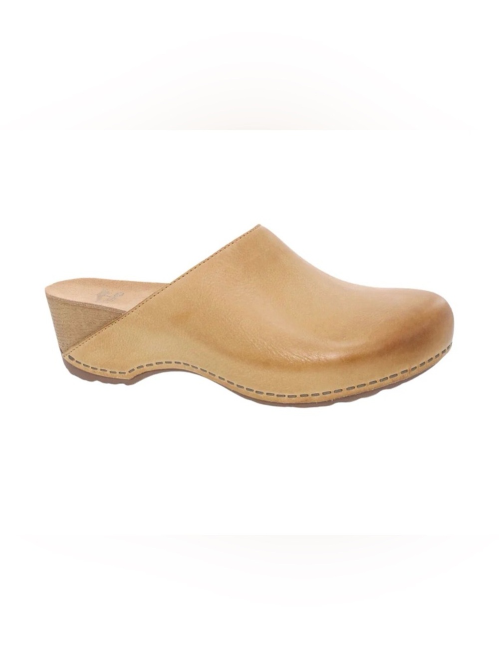 Dansko Tan Leather Slip-On Clog Mule